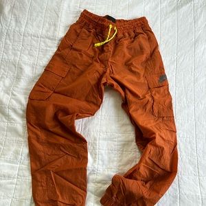 Nike Orange Nylon Track Pants